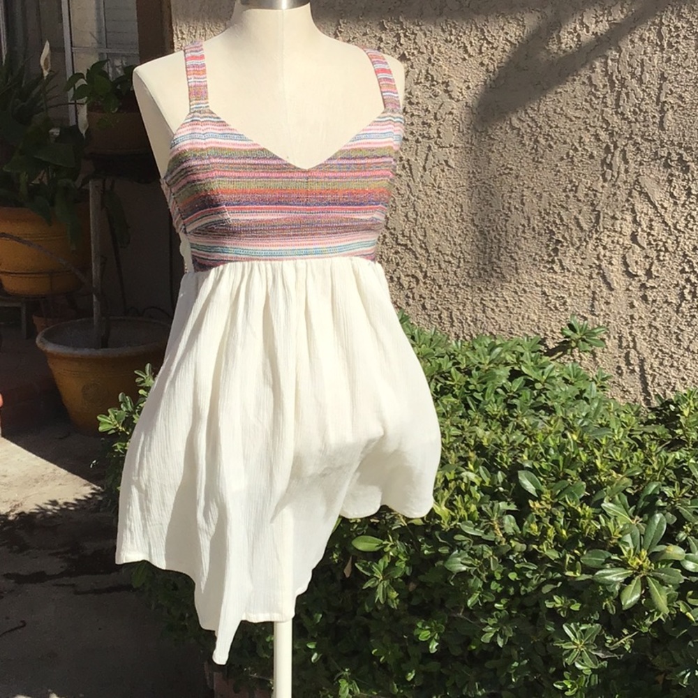 Embroidered Roxy Cotton mini Dress